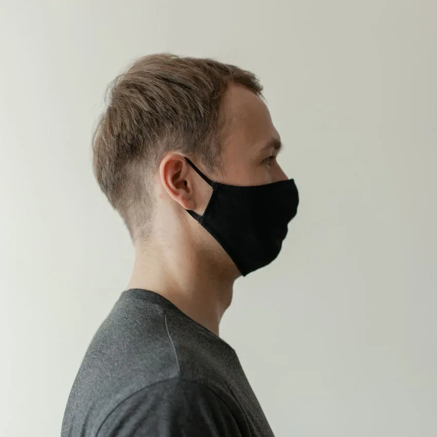 Mask | Oval | Black | S-M | 2-Layers | Soft Cotton