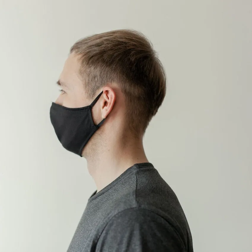 Mask | Oval | Black | S-M | 2-Layers | Soft Cotton