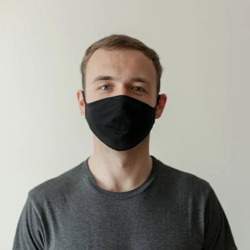 Mask | Oval | Black | S-M | 2-Layers | Soft Cotton