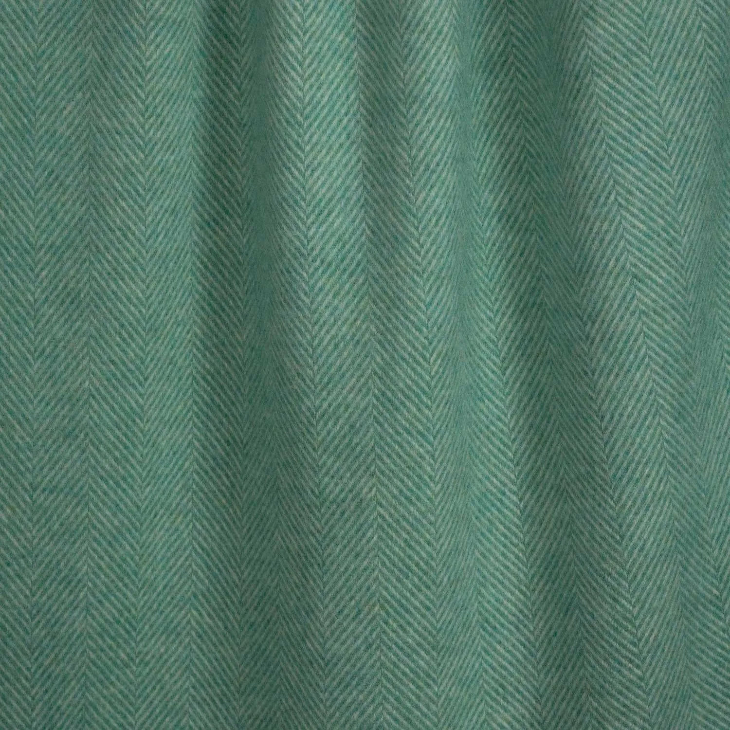 Merino Herringbone Throw Sea Green