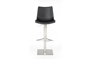 Modrest Aaron Modern Black Eco-Leather Bar Stool