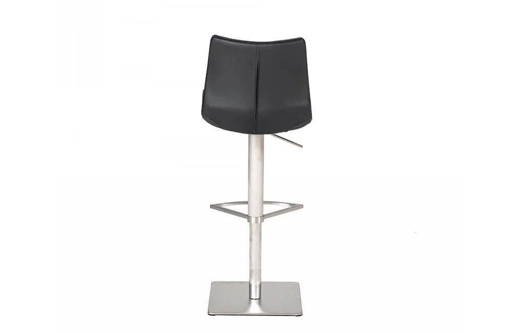 Modrest Aaron Modern Black Eco-Leather Bar Stool