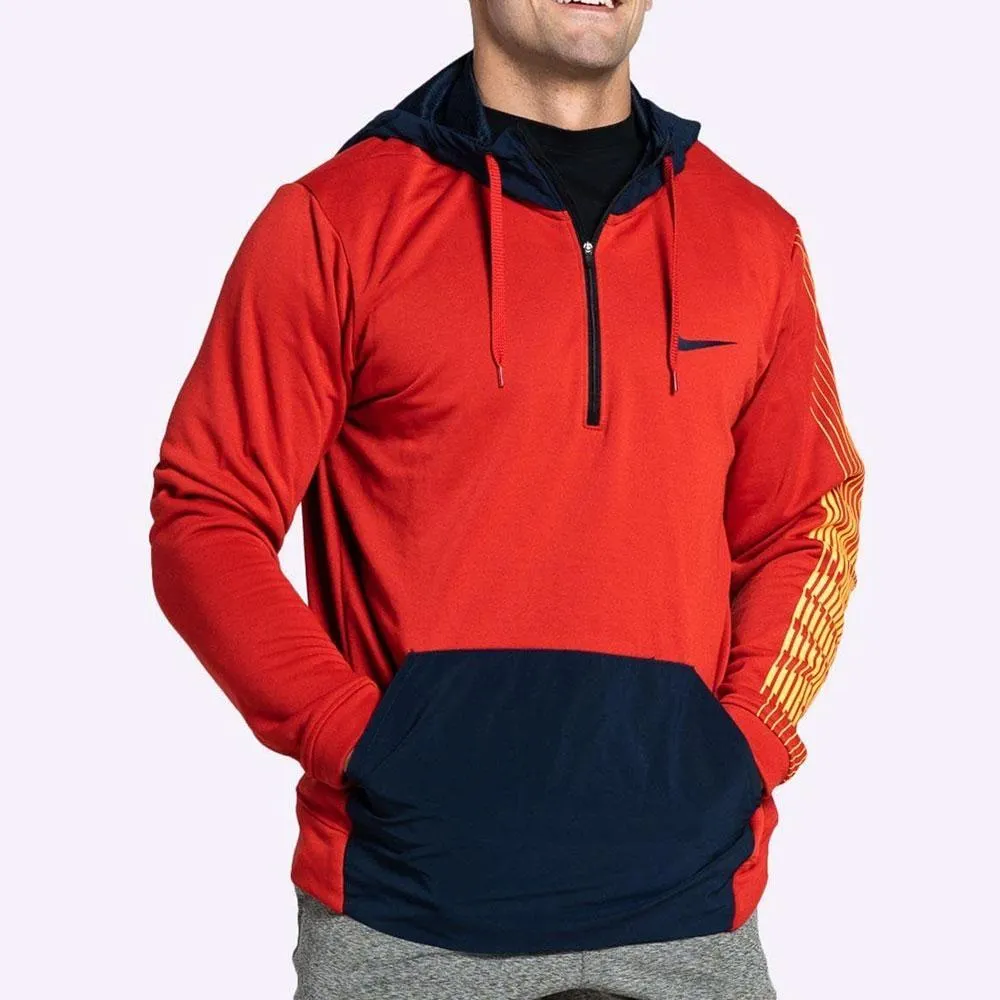 Nike - Dri-FIT Men's Fleece Training Hoodie - Mystic Red/Obsidian/Obsidian