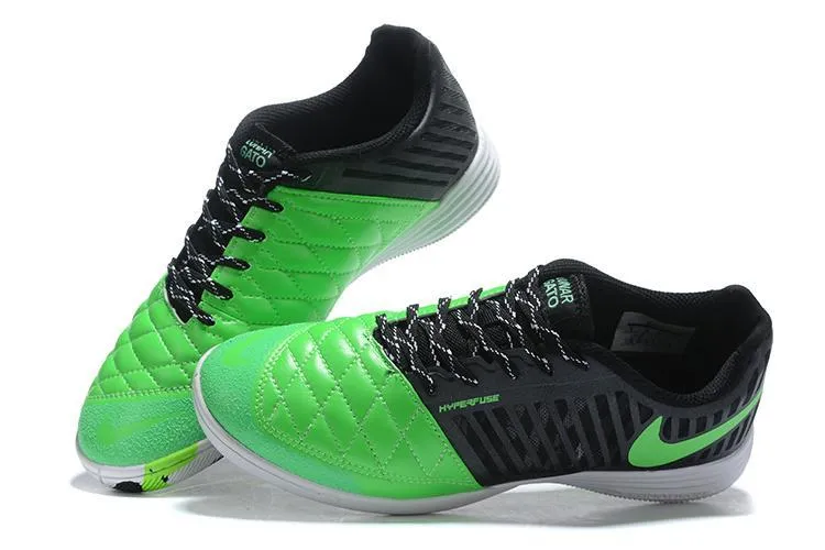 Nike Lunar Gato II IC Soccers Cleats Shoes Black Green