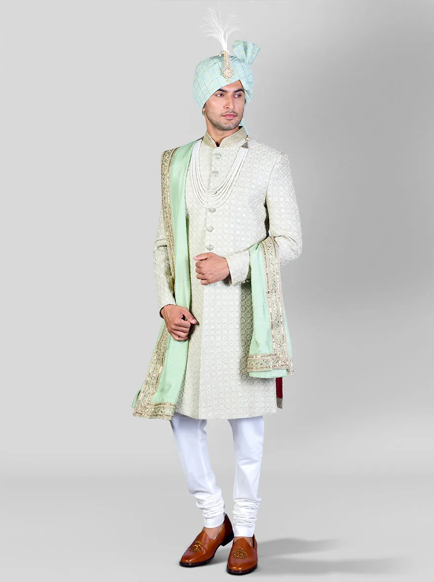 Pastel Green Sherwani | Azania