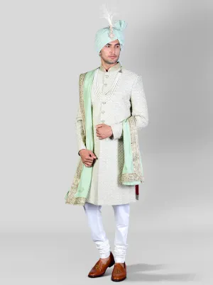 Pastel Green Sherwani | Azania