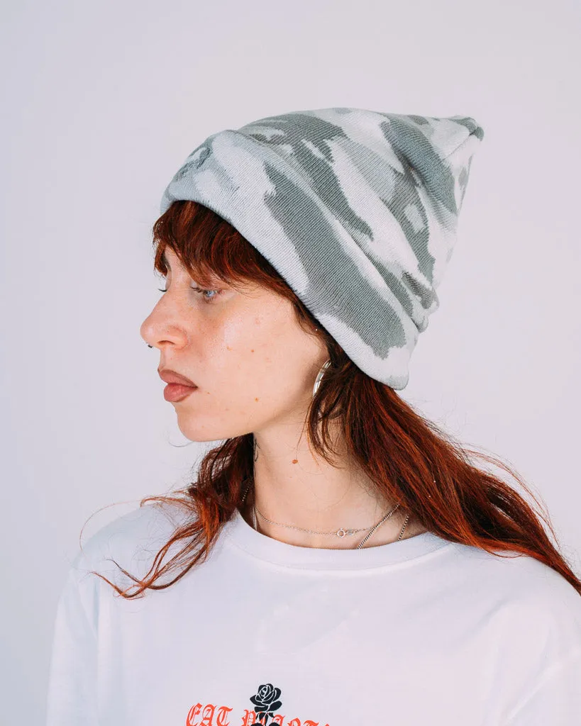 Plant Faced Beanie - Light Camo