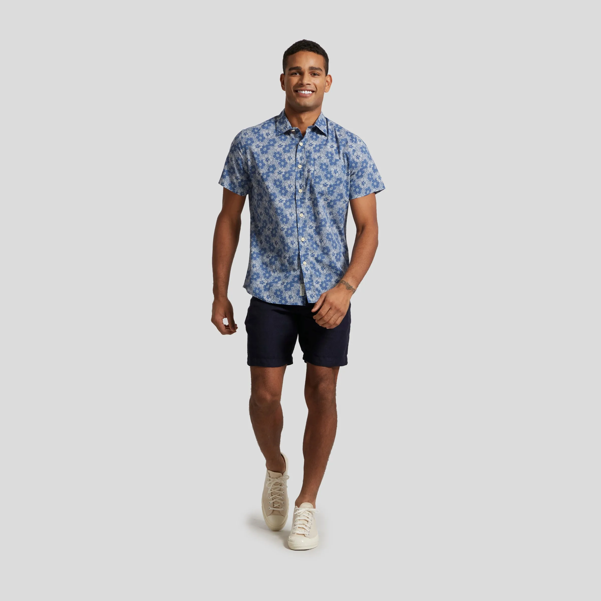 Printed Lightweight Poplin Shirt - Floral