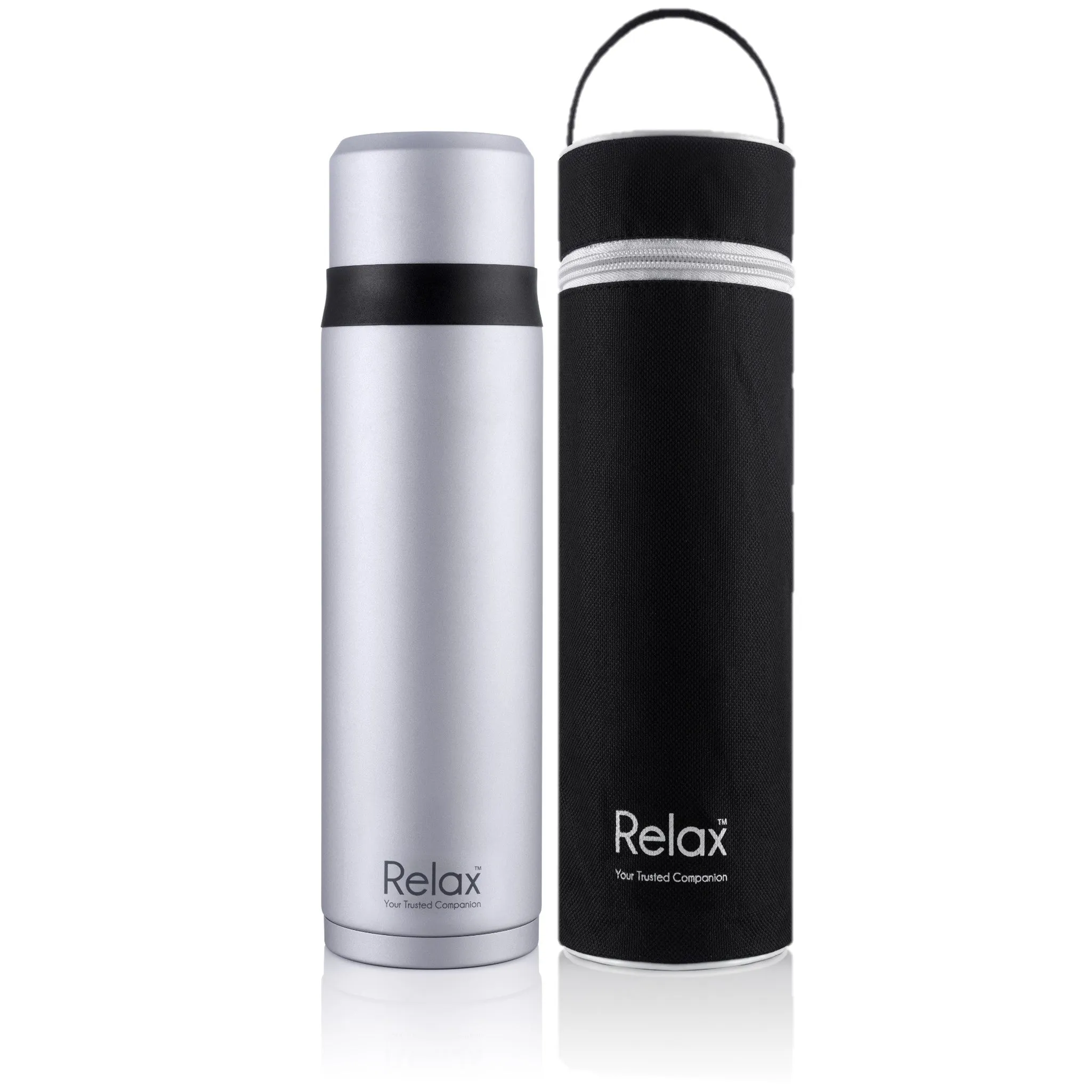 RELAX 750ML 18.8 STAINLESS STEEL THERMAL FLASK WITH FREE POUCH