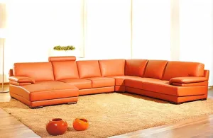 Roberto Modern Leather Sectional Sofa