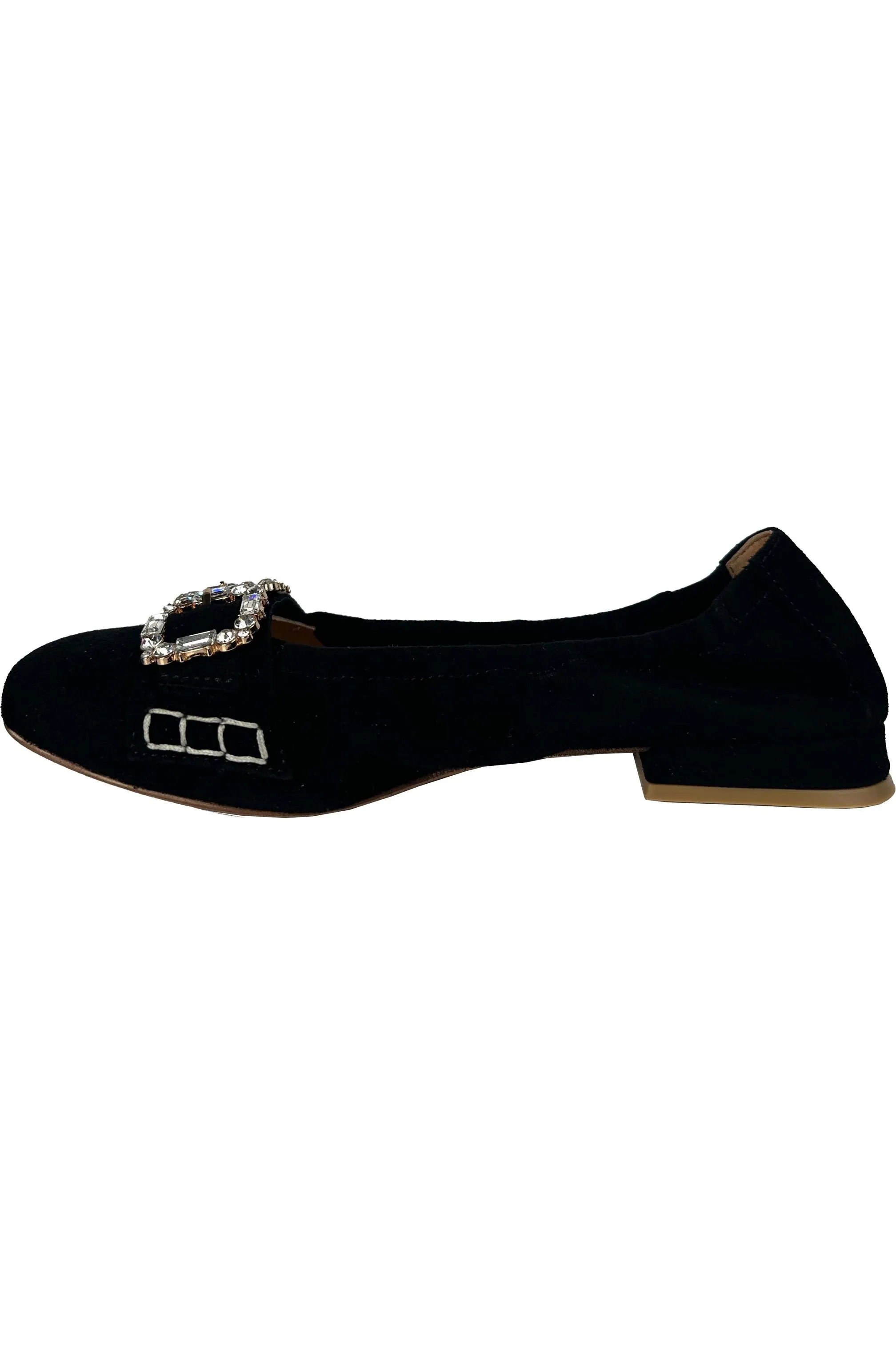 Robertson Madison Adriel Clasp Ballet Flat 51.170.011F | Camoscio Nero (Black Suede) | Clearance Final Sale