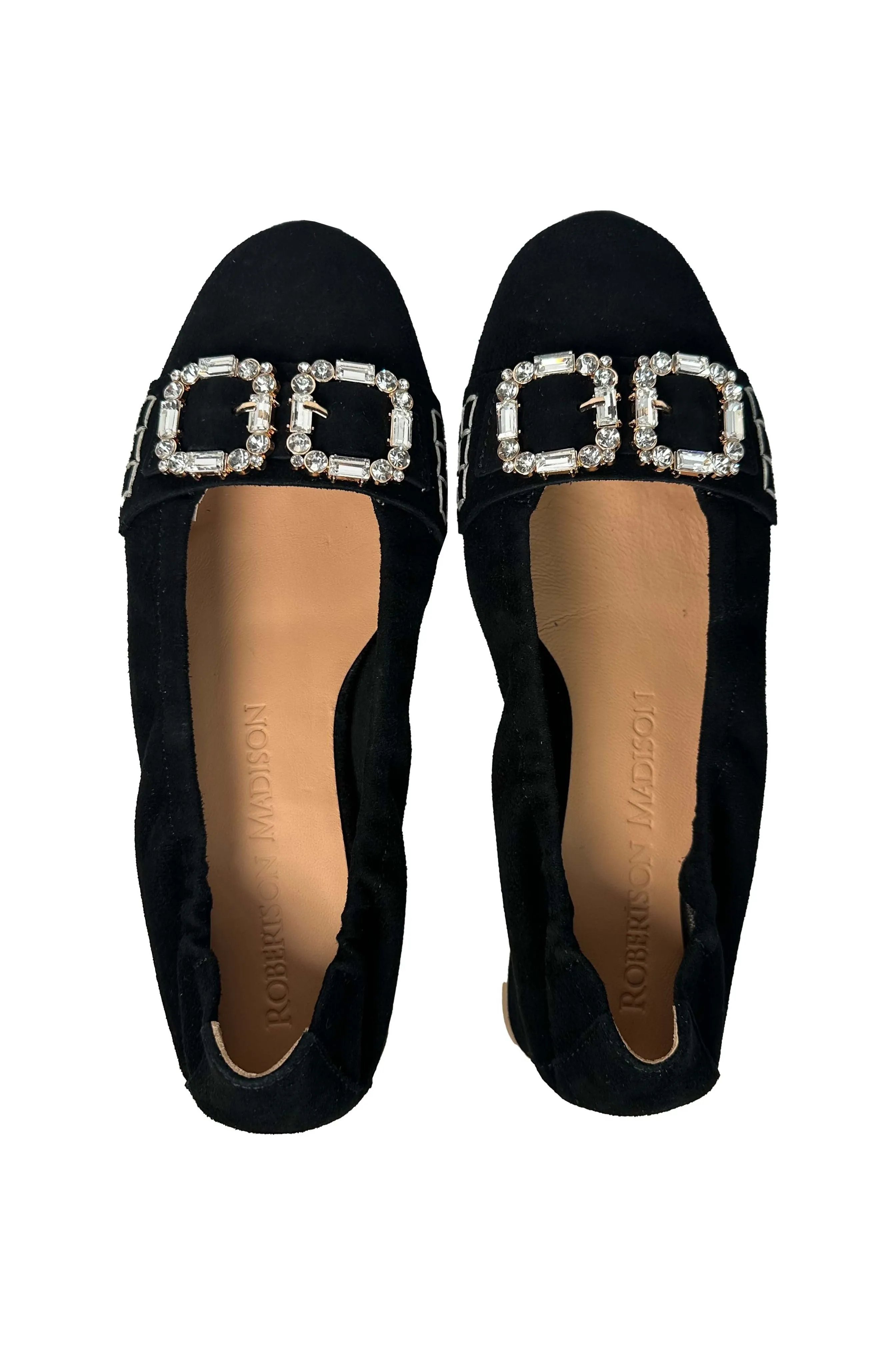 Robertson Madison Adriel Clasp Ballet Flat 51.170.011F | Camoscio Nero (Black Suede) | Clearance Final Sale