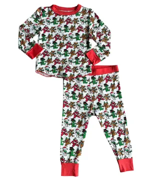 Rowdy Sprout Grateful Dead Holiday Bears Bamboo Thermal Set