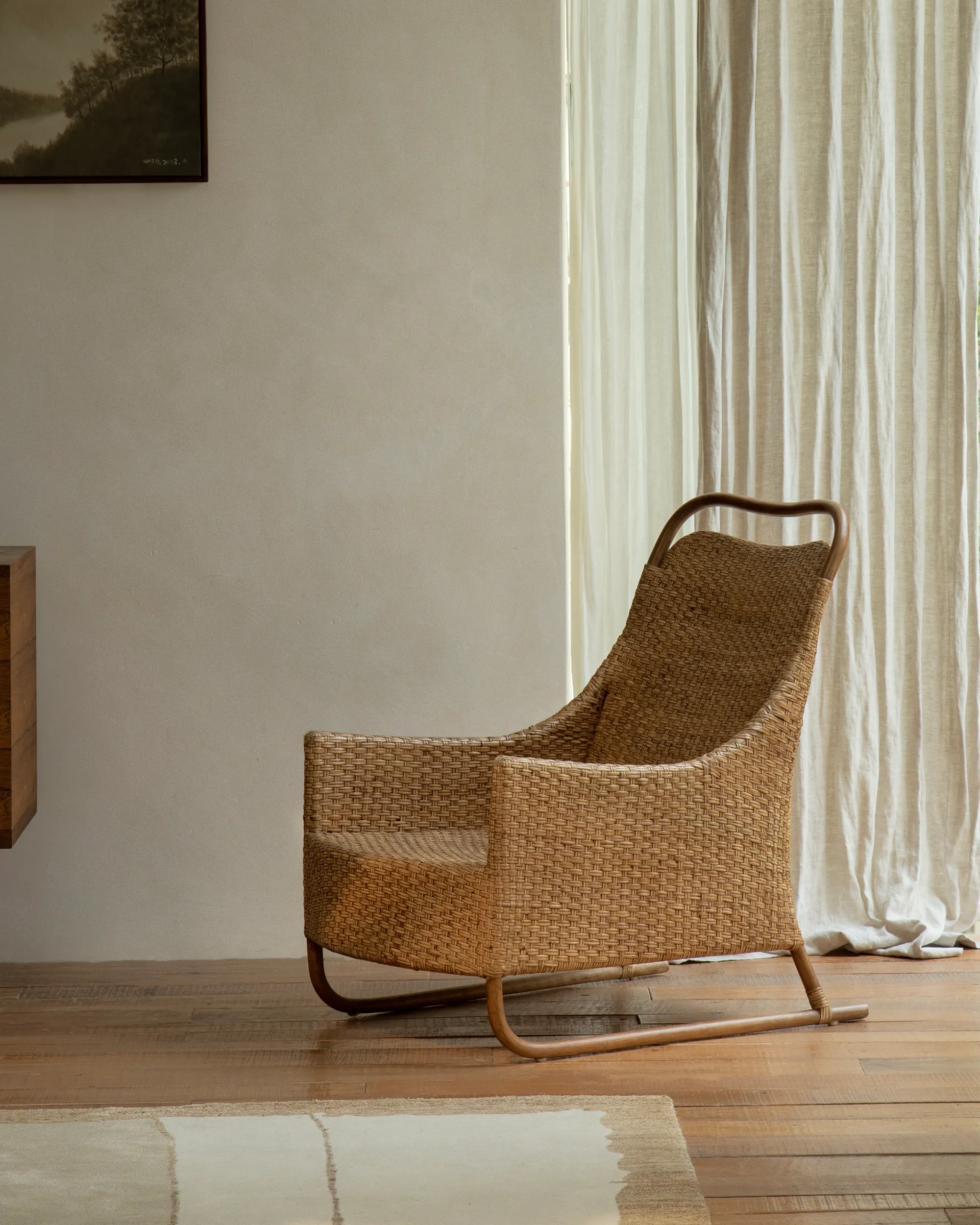 Sled Rattan Lounge Chair