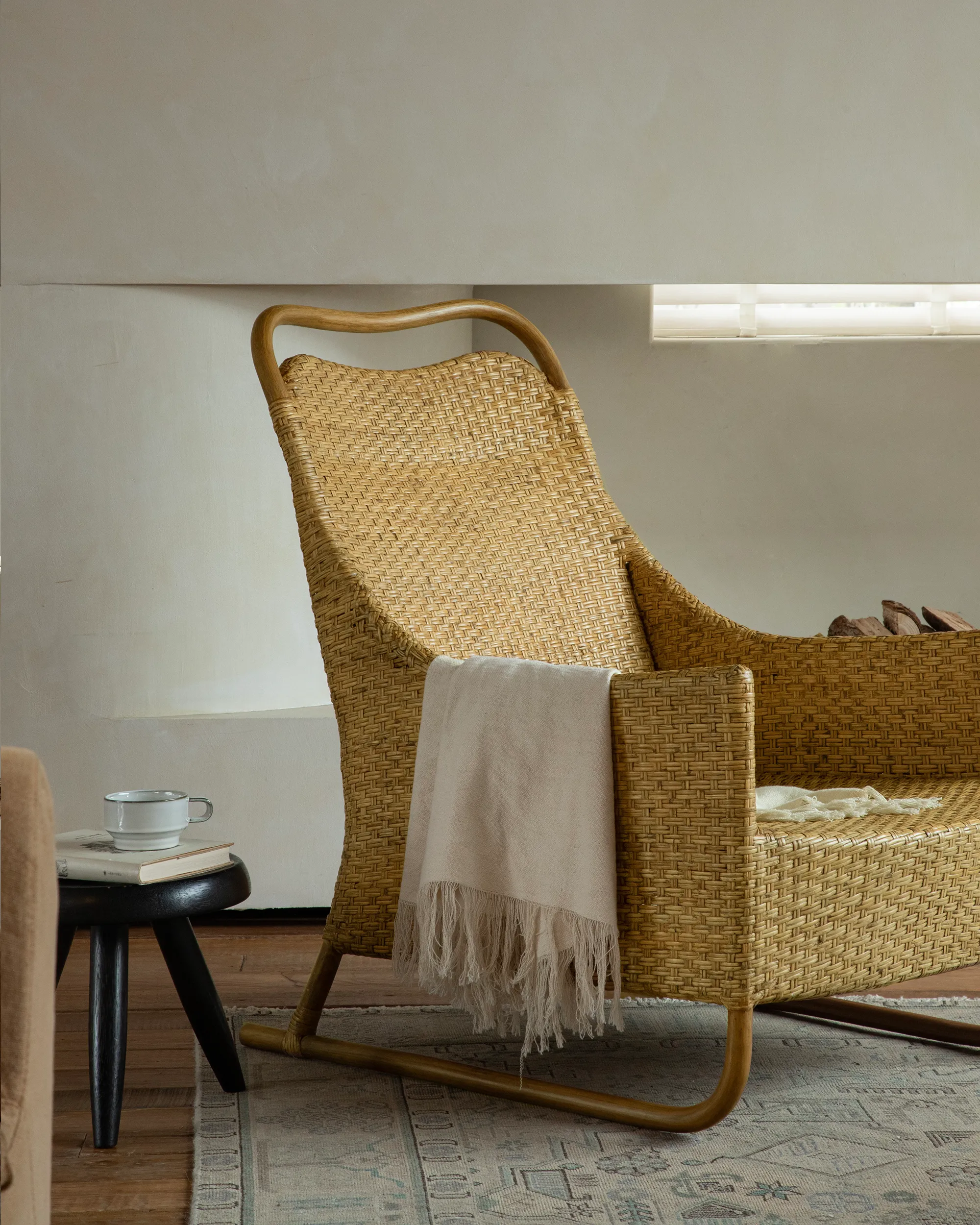 Sled Rattan Lounge Chair