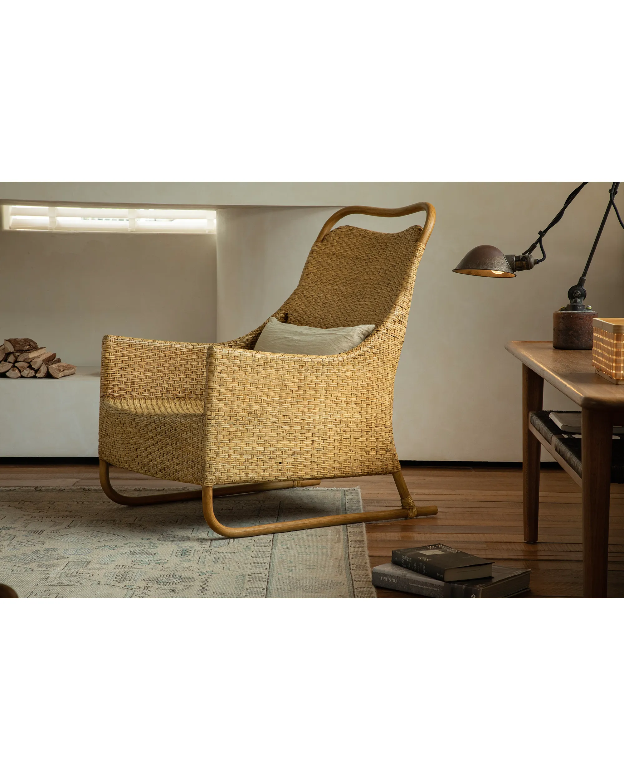 Sled Rattan Lounge Chair