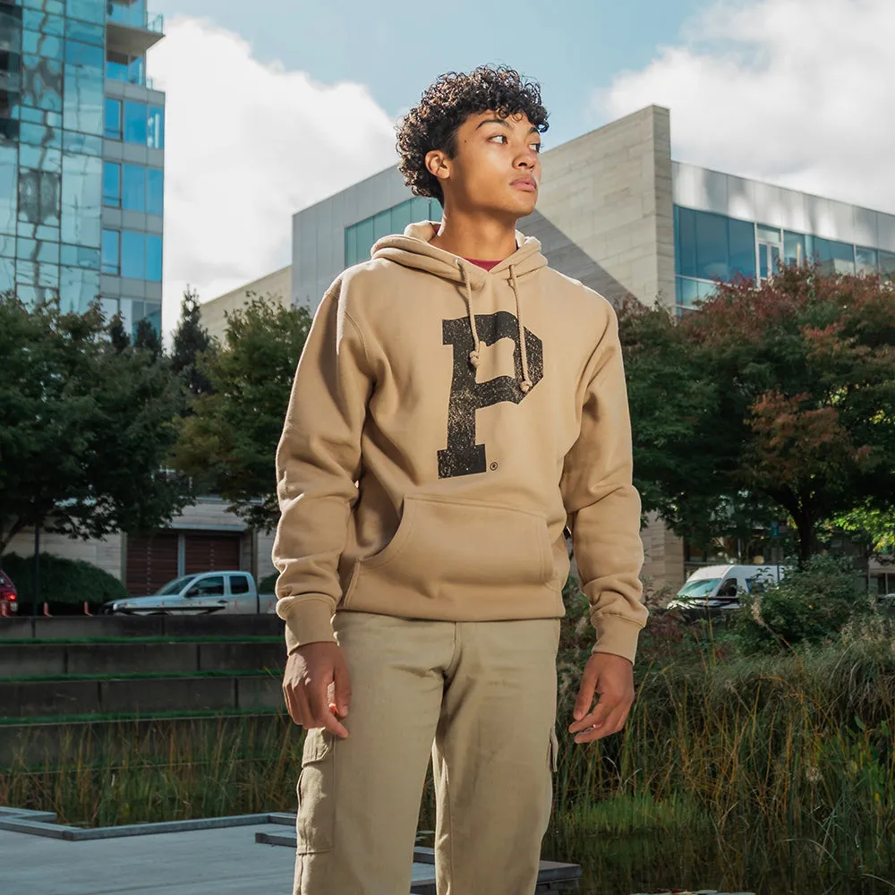 Soft-Blend "P" Hoodie - Sandstone