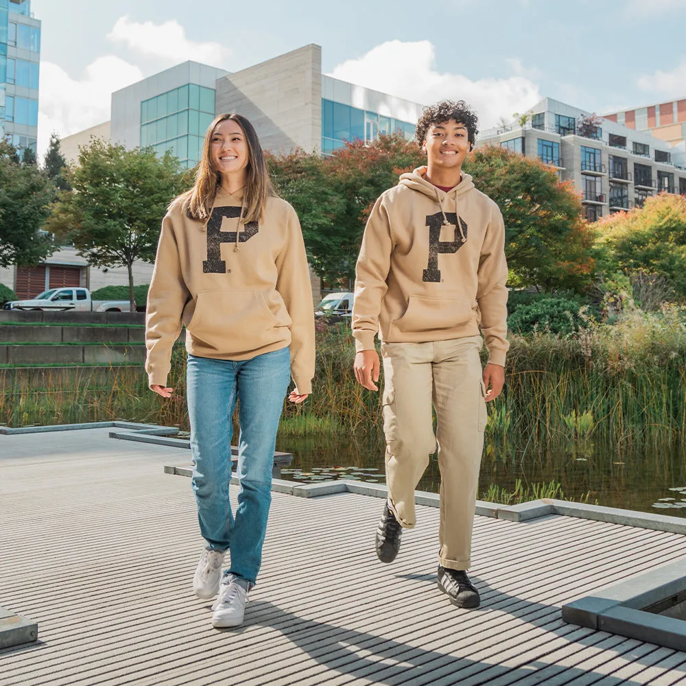 Soft-Blend "P" Hoodie - Sandstone