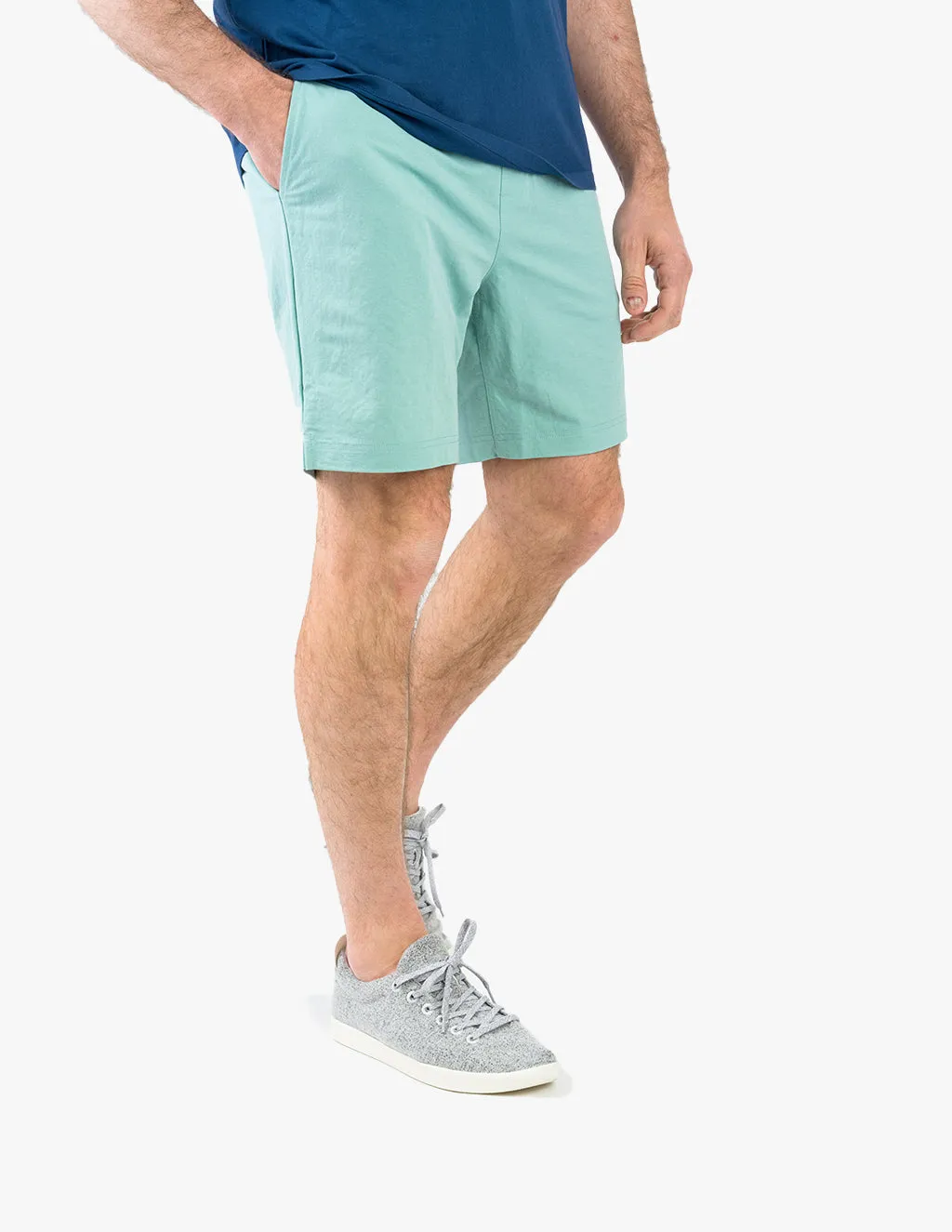 TURQ KNIT CANVAS SHORTS