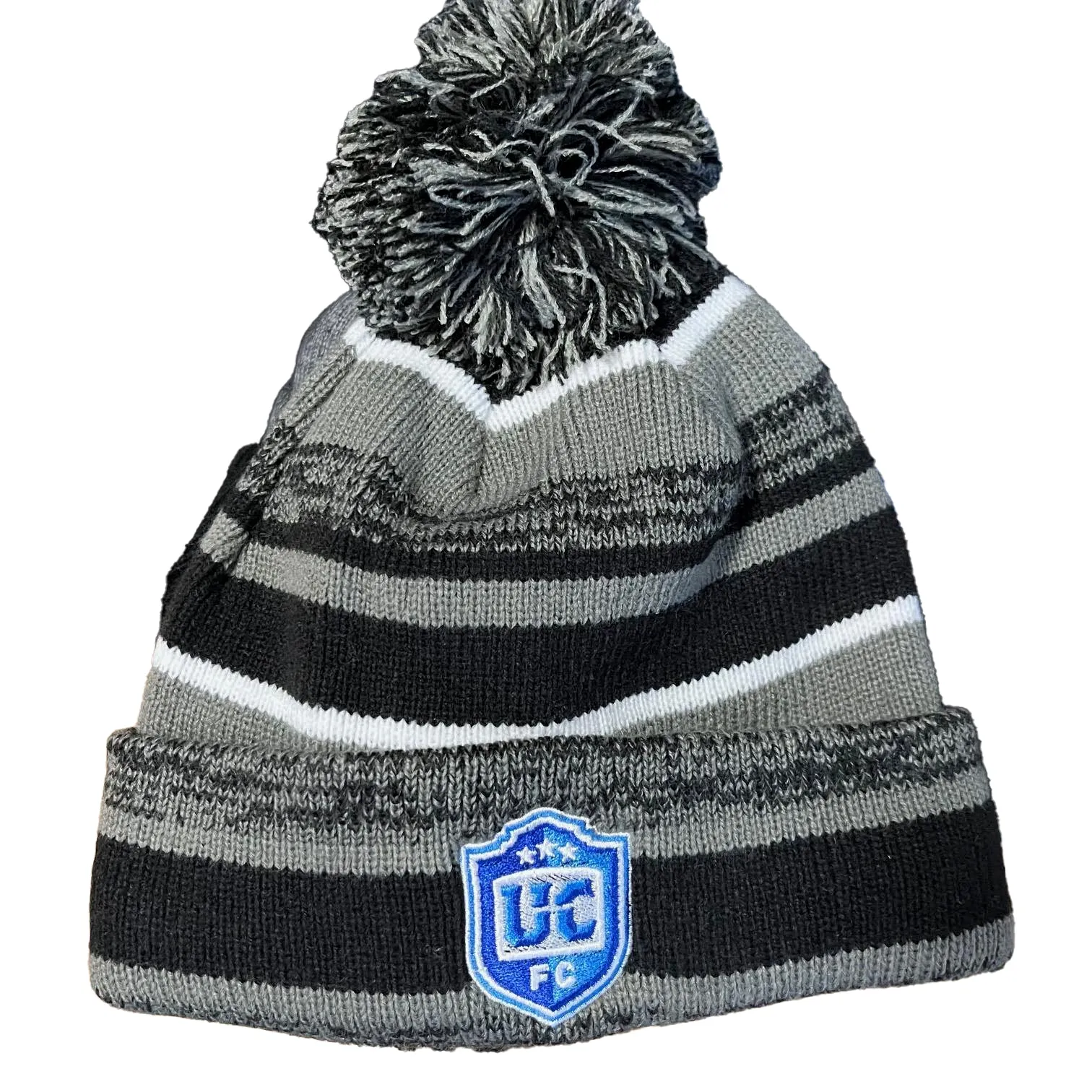 UCFC New Era Black Stripe Pom Beanie