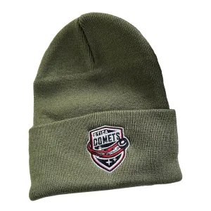 Utica Comets Army Green Camo Beanie