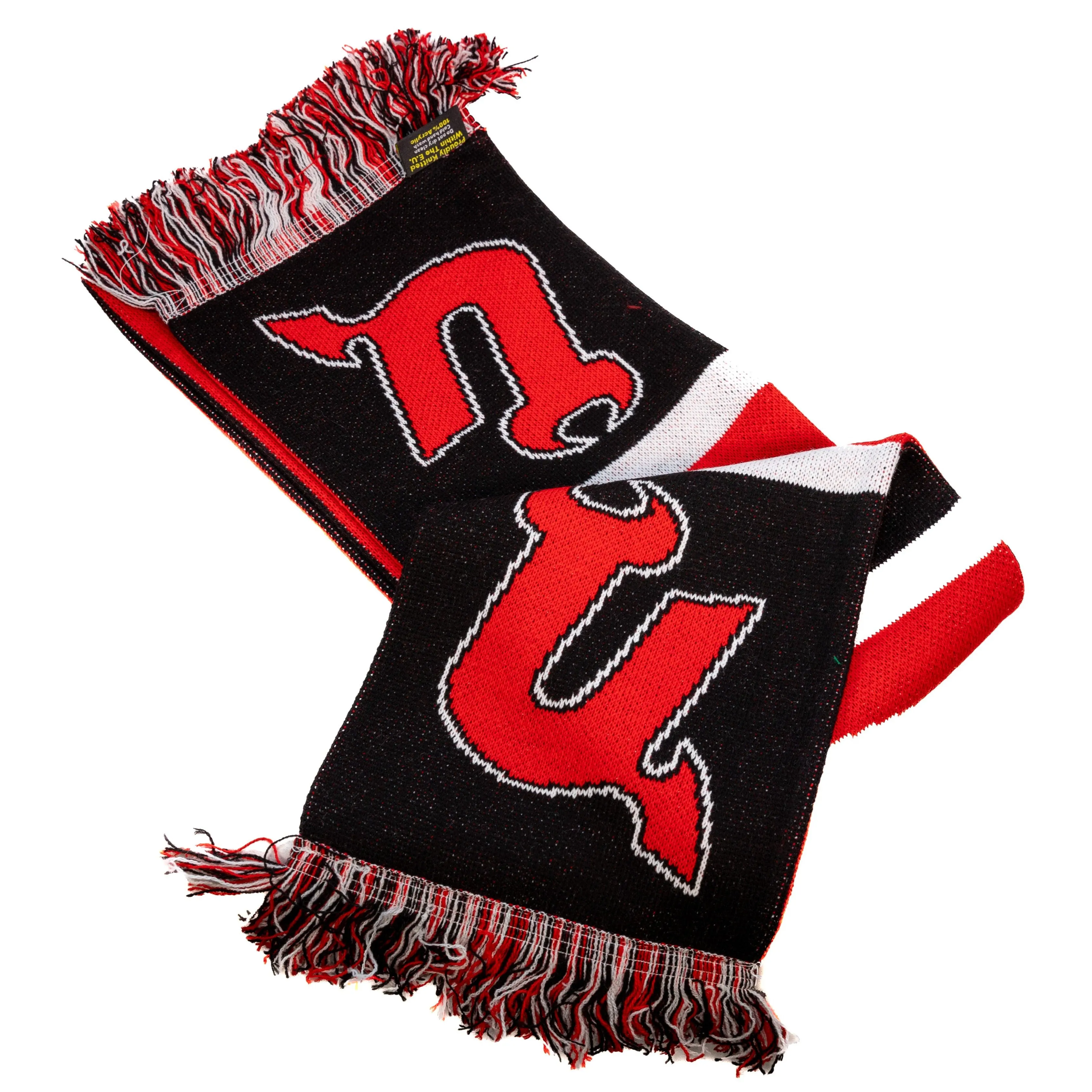 Utica Comets Striped U Logo Scarf