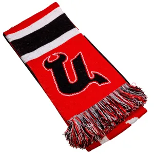 Utica Comets Striped U Logo Scarf