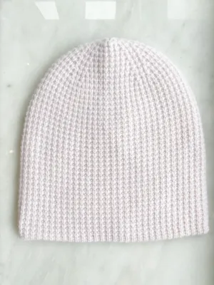 White   Warren - Cashmere Thermal Beanie in Rose Quartz