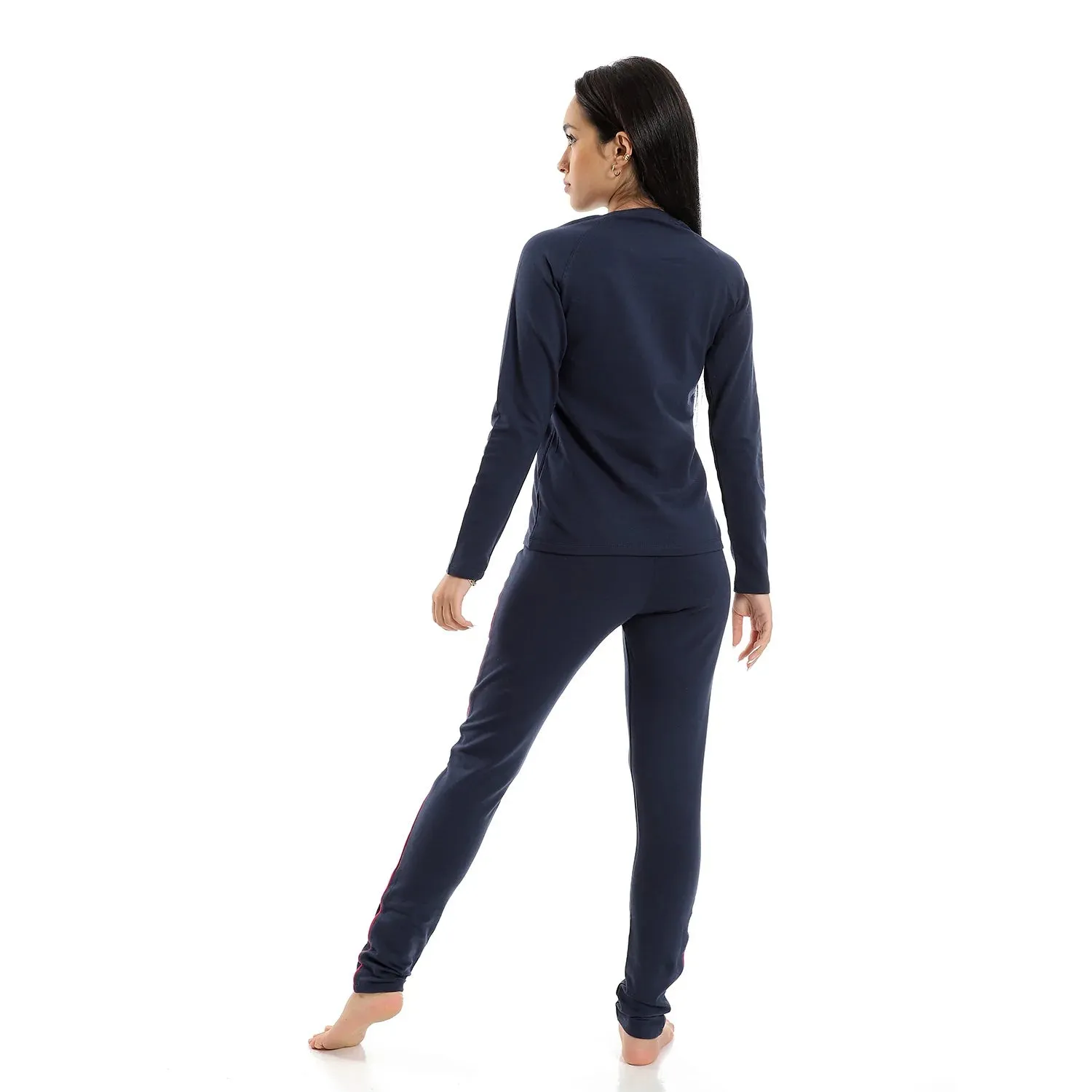 Women Thermal Set Padded Inside - Navy Blue