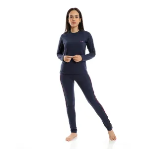 Women Thermal Set Padded Inside - Navy Blue